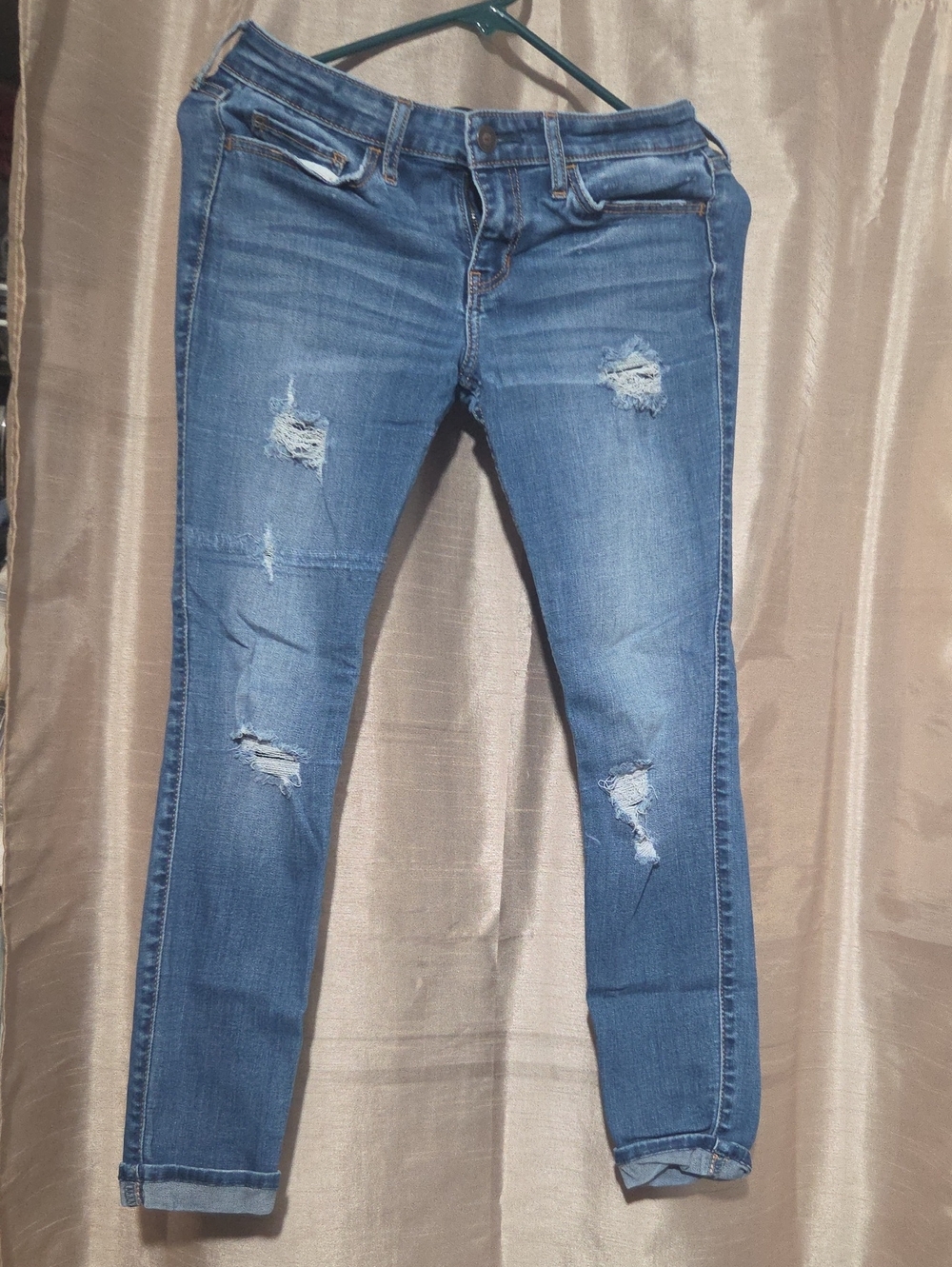 Hollister Light Blue Distressed Skinny Jeans